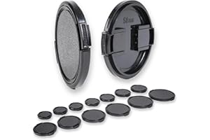 Lens-Aid Bouchon d'objectif Retro 39 mm avec Fermeture à Clip pour objectifs d'appareil Photo |du Capuchon d'objectif pour appareils numériques rétro| Compatible avec Fujifilm, Sony, Canon, Nikon
