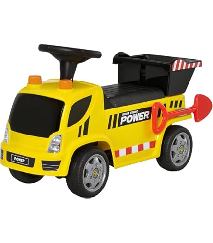 LEMODO Glijauto rood in quad-look | glijvoertuig voor kinderen vanaf 18 maanden | glijvoertuig met geluidsstuur | kindervoertuig met kantelbeveiliging | door Good Year gelicentieerd kinderspeelgoed