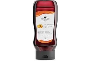 THREE KINGS PANTRY Three Kings Sugar Free Caramel Sauce - Zero Calorie Keto Friendly Caramel Syrup for Healthy Diet - Pack of Maple Syrup Flavour with 450 ML