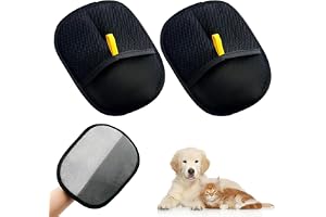 Pet Hair Remover Glove, RoadLoo 2 stycken Elektrostatisk princip, luddborste, djurhår, dubbelsidiga antistatiska husdjur, han