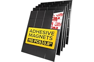 X-BET MAGNET Grands Carrés Aimanté - 45 Carrés Magnétiques (3 cm x 3 cm) - Plaques Aimant Pelables - Stickers Autocollantes - Aimants Flexibles - Aimant Adhésif - Alternative aux Aimant Autocollants, Rouleaux