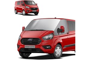 MaxAwe Car Windscreen Cover for Ford Transit Custom, Blackout Windscreen Snow Frost Ice Wrap Cover, Windproof, Waterproof, Anti-UV/Ice/Frost Windscreen Frost Protection for Windscreen