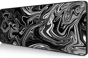 OWEGE Gaming Mauspad XXL - 800 x 300 mm - Flüssigmetall - Großes Mousepad mit vernähten Kanten - Wasserdicht und rutschfest - Verbessert Präzision und Geschwindigkeit - Für PC, MacBook, Laptop.