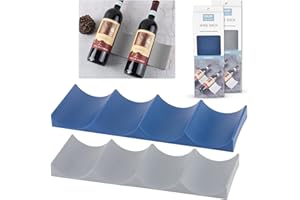 Lucywey Bottle Rack Refrigerator, Pack of 2 European Style Wine Rack Wine Rack Stacking Aid for Bottles and Cans for Table Pantry Cabinet Beer Holder Drinking Bottles Shelf