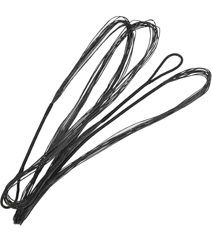 Corde D'arc Recurve 14 Brins - Longueur Réelle 58,6" (AMO 62") - Polyéthylène Haute Performance - Charge 50 Lbs - Noir