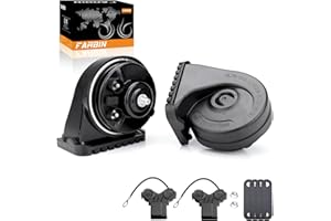 FARBIN Car Horn Compatible with Toyota/Lexus/Subaru etc. 12V Waterproof Auto Horn Loud High/Low Tone Electric Snail Horns with Protective Grill (black horn with plug for Toyota)