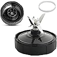 NLSD Ninja Blender Replacement Parts Ninja Bottom Blade 6 Fins and 1 Gasket Rubber for Nutri Ninja Auto iQ BL480 BL480D BL482 BL456 Blenders (FEMALE FINS ONLY)