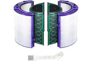 JUYLTOOL 360° Glass HEPA Filter and Activated Carbon Filter for Dyson Pure Cool TP04 HP04 DP04 TP05 DP05 Air Purifying Tower Fan, H13 True HEPA&Activated Carbon Replacement Filter for Dyson Air Purifiers Fan