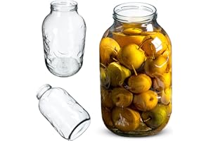 KADAX Barattoli per conserve da 5 l con tappo a vite fi100 mm, grandi barattoli con coperchio, per conservare, fermentare e conservare, per cetrioli, crauti (senza coperchio, 1 pezzo)