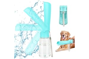 VFANDV Portable Pet Water Bottle, Dog Water Bottle, 180° Foldable Dog Cat Pets, Leak-Proof Water Bottle for Daily Walking, Walking, Travel, Camping (550 ml)