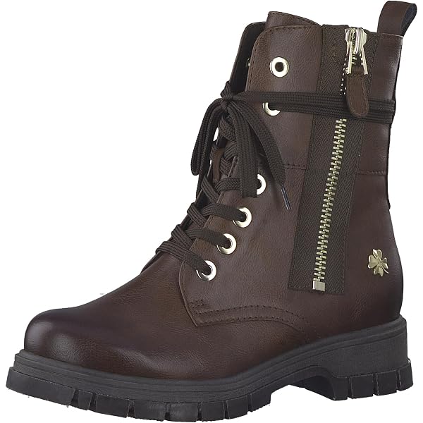 Stivaletti Piatti Donna Marco Tozzi - Con Lacci E Zip, Vegani, Morbida Fodera, Comfort Ottimale, Design Elegante