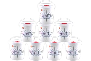 GymiTize Gym Wipes, 8000 Wipes, 8 Buckets, Alcohol Free, Antibacterial Wipes, Antiviral Wipes, Cleaning Wipes Antibacterial, Surface Wipes, Made in the UK, 8000 Wipes (Pack of 8)