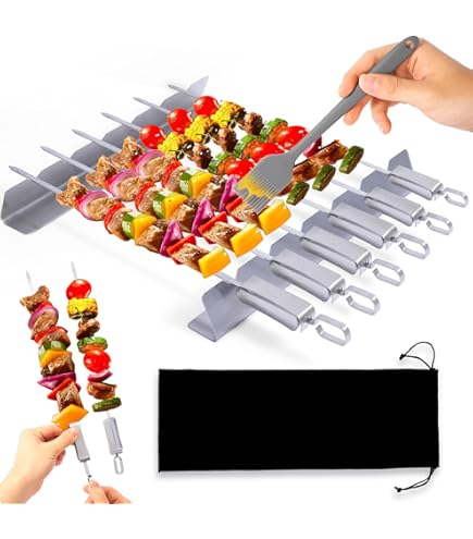 Set Spiedini Per Barbecue Weber Con Spiedo Rotante | Accessorio Per Griglie E Arrosti | Ricambi Originali