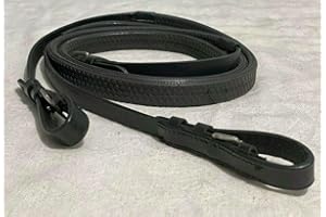 Countrypride Leather Rubber Grip Reins for Bridle in Black Brown Size Full-Shetland
