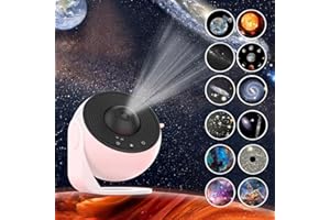 Febotak Sternenhimmel Projektor, Home Planetarium Projektor Lampe Sternenhimmel für Schlafzimmer Kinder Erwachsene mit 13 Planeten Discs, Mond/Nebel/Himmels Galaxy Projektor,Skylight Projector Weiß