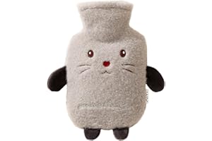 CIMOWN Borsa Dell'acqua Calda Lavorata a Maglia,Borsa Dell'acqua Calda Staccabile,Borsa Dell'acqua Calda in Gomma,Borsa Dell'acqua Calda Carina,Borsa Dell'acqua Calda in Peluche(1000ML)