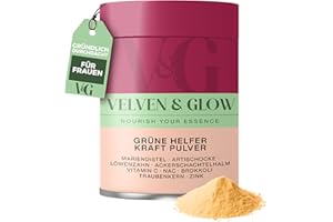 Grüne Helfer Kraft Pulver Pflanzenpulver Super Greens Green Powder Mit Mariendistel Artischocke Löwenzahn Ackerschachtelhalm Vegan Ohne Zuckerzusatz Orangengeschmack 135g | Velven & Glow