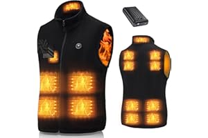 NEEMOSI Beheizbare Weste mit Akku 27000mAH 7.4V Heizweste Fleeceweste 3 Einstellbar Temperatur Heizjacke Wärme Elektrisch Herren Damen