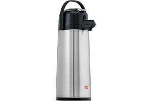 MELITTA PROFESSIONAL Melitta Pump-Isolierkanne, 2,2 l, ca. 18 Tassen, Edelstahlkolben, Edelstahl, Silber/Schwarz