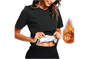 JMITHA Maglietta di Sudorazione Manica Lunga Sauna Snellente in Neoprene Trainer in Vita Camicia Serbatoio di Allenamento Hot da Donna Fitness