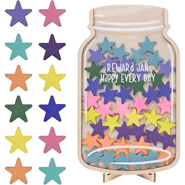Tableau de récompense pour enfants autistes, A4 réutilisable 5 étoiles TDAH (anglais) | Tableau autocollant, 12 récompenses, tableau comportemental Tableau de récompense pour enfants autistes, A4 réutilisable 5 étoiles TDAH (anglais) | Tableau autocollant, 12 récompenses, tableau comportemental
