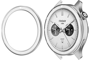 HESUPY Metal Bezel Ring for Xiaomi Watch S4/S3/S4 eSIM/S3 eSIM, Replacement Stainless Steel Frame Cover Plate Hard Case Smartwatch Circle Bezel for Mi Watch S3/S4 (Style 6)