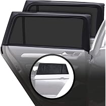 Pare-Soleil Voiture Latéral Arrière - Maille Anti-UV & Anti-Moustiques - Universel, Fixation Scratch - 11