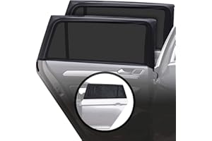 Caramaz - Tendine parasole auto bambini, con protezione dai raggi UV, copertura senza interruzioni, Calza parasole auto, Set di 2, Taglia M