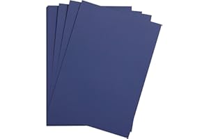 Clairefontaine 975257C Paquet Papier Maya - 25 Feuilles Papier Dessin Lisse Bleu Nuit - A4 21x29,7 cm 185g - Idéal pour le Dessin et les Activités Créatives