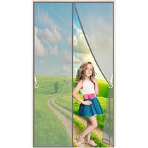 Magnet Fliegengitter Tür 215x245 Cm – Insektenschutz Für Balkon, Terrasse, Selbstklebend