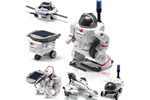 DOLOOWEE 6 En 1 Stem Solar Robot Solar Juguetes Espaciales, Educatoinal Aprendizaje Ciencia Experimento ConstruccióN DIY Stem Proyectos, Adecuado para NiñOs De 8 a 13 AñOs,Blanco