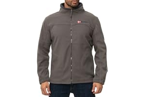 Geographical Norway da Uomo Giacca in pile con cappuccio nascosto, giacca di transizione in pile funzionale, felpa con zip intera, collo alto, escursionismo all'aperto, trekking, bans la produzione