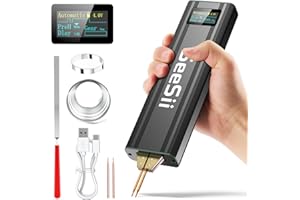 Seesii Battery Spot Welder with 5.0Ah Battery: Upgraded Handheld Mini Portable Spot Welder for 18650 Battery, Welding Nickel Sheets 0.1-0.2mm, Iron,Stainless Steel Sheets, 80 Gear,Auto and Manual Mode