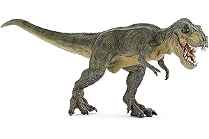 Papo - Grande figurine dinosaure -32cm - T-Rex Courant Vert, rencontre avec les Géants du Passé pour Enfants dès 3 Ans - Jouet éducatif pour un Apprentissage Ludique de la Préhistoire