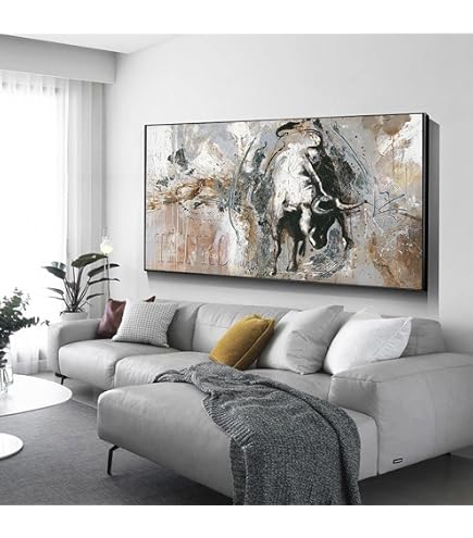 Abstraktes Wandbild Auf Leinwand – 50x150 Cm Mit Rahmen, Für Wohnzimmer & Dekoration