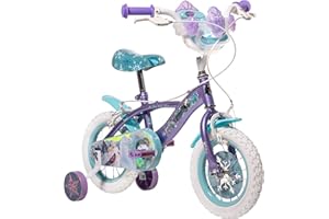 Huffy Disney Frozen Princess Elsa & Anna Kids Bike – 10" 12" 14" 16" Girls Bicycles, Ages 2–7, Magical Ice-Themed Designs, Removable Stabilisers