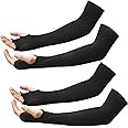 Arm Protection Sleeves 18 Inch Level 5 Cut 2 Pairs Heat Resistant Sleeves Protectors for Thin Skin Bruising Men Women
