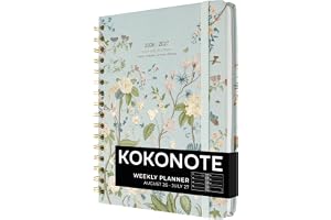 Kokonote Academic Diary 2026-2027 Week to View - Seasonal Flowers | Academic Planner 2026-2027, Mid Year Diary 2026 2027, Weekly Planner