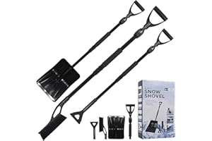 Snow Shovels, Deecam Extendable Snow Brush for Car, Winter Car Accessories and Essentials Kits- Detachable Snow Brush with Rotating Head/Shovel/Ice Scraper for Cars, Trucks, SUVs Windshield