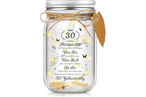 MELEAGER LED Flaschenlicht mit Spruch, Geschenk zum 30 Geburtstag, Dekoflasche mit Lichterkette, Leuchtflasche als Geburtstagsgeschenk 30 Jahre für Familie, Freunde, Geliebte, Geschenkideen zum 30. Jahrestag