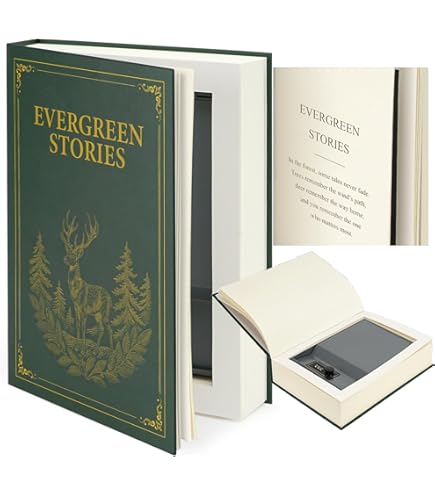 KYODOLED Diversion Book Safe With Cobination Lock, Large Safe Secret