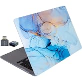 McStorey MacBook Air 13.6 İn&ccedil; Mermer Desenli Kılıf A2681 A3113 A3240 A3449 M2 M3 M4 M5 Uyumlu Sert Kapak Hard Case A&ccedil;ık Mavi