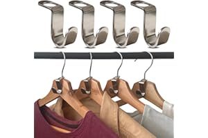 ONEONE PRO Oneonepro 15 Ganchos para Perchas de Metal Ganchos Perchas Ahorra Espacio Organizador de Ropa Hangers for Clothes Ganchos para Colgar Ropa Organizador de Perchas Ropa Ahorra Espacio Percha Multiple