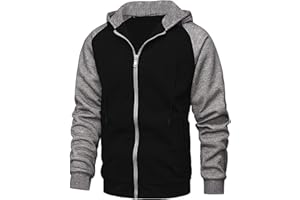 YawYews Sweatjacke Herren Zipper Hoodie Kapuzenjacke Herren Sweatjacke Mit Kapuze Sweatshirt Jacke Reißverschluss S-2XL