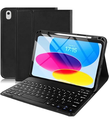 D DINGRICH Custodia con Tastiera per iPad Air 11 M2 2024/ Air 5 2022/Air 4 2020, iPad Pro 11 2022/2021/2018, Wireless Retroilluminata Tastiera[Italiana QWERTY-Layout], Nero