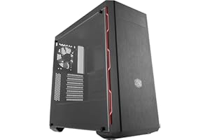 Cooler Master MasterBox MCB-B600L-KANN-S00 Midi-Tower Negro, Rojo - Caja de ordenador, Midi-Tower, PC, De plástico, Acero, Ne
