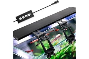 ‎NIKEEYEN 26W Clip-on Aquarium LED Beleuchtung, 24/7 Modus Aquarium Lampe mit Timer, Dimmbare Wasserdicht Aquarium Licht für Wasserpflanzen und Fische