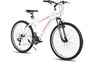 HH HILAND Hiland 26 Inch Mountain Bike for Women, 21 Speed High Carbon Steel Frame Adult Bicycle, Double V Brakes MTB Women Bikes with Suspension Fork