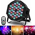 U`King RGB 36 LED Stage Lights with Remote Control, 72W LED Par Can Light Console 7CH Control, 7 Modes Disco Lights for Parties Wedding Club Party Concert Bars Show