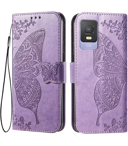 KEJI Cover Libro Portafoglio Per TCL 405/406/408/406S – In Similpelle Con Slot Carte E Supporto – Colore Fucsia